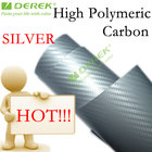 High Polymeric Carbon Fiber Vinyl Car Wrapping Film - Silver