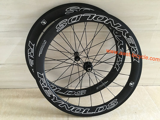 carbon road bike wheels 60mm 25mm wide tubeless compatible U shape clincher rims 3K glossy Chinese wheels