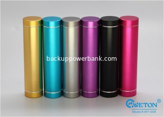 China Round Aluminum Tube Low Cost Mini Gift Power Bank 2000mAh For Cell Phone supplier