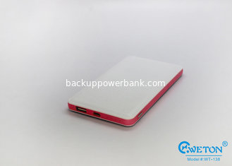 China White  Universal Portable Ultra Thin Li-polymer Power Bank USB 4000mAh supplier