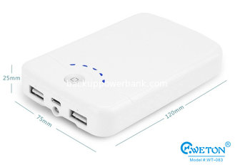 China Thin Rechargeable Dual USB Power Bank 12000mAh For Motorola / HTC Android Phones supplier