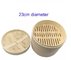 High quality cheap 100 % Natural Organic Reusable Food Use Dish Couscous On Sale Bamboo Steamer Basket With Printed Logo