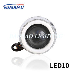 China LED10 Double angel eye without fan motorcycle led headlight projector lens supplier