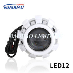 China LED12 Double angel eye without fan motorcycle led headlight projector lens supplier