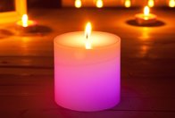Flameless Paraffin Wax Colorful LED Candle for wedding decoration