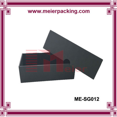 China Simple black paper box with glossy logo, high end sunglass paper box ME-SG012 supplier