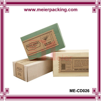 China Buy Popular Paper Soap Box/Elegant Cheap Kraft Box for Handmade Soap ME-CD026 supplier