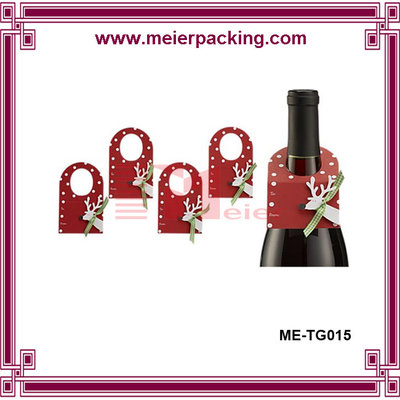 China Custom Bottle Neck Hang Tags/Bottle Neck Cards/Wine Label Tags/beer bottle labels  ME-TG015 supplier