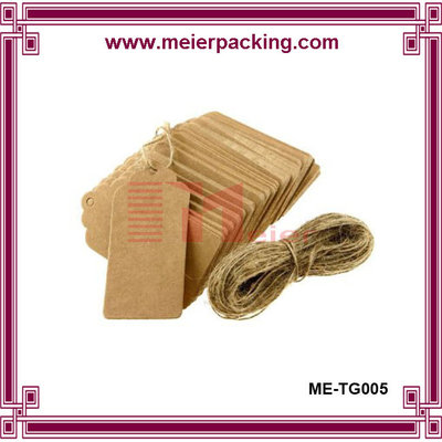 China Brown Kraft Labels&amp;Tags/Kraft Paper Package Hang Tags/Kraft Tags paper tags Blank Brown Tags  ME-TG005 supplier