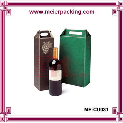 China Wine Bottle Gift Box Paper Box/corrugated cardboard wine box/Cheap customized corrugated paper wine box ME-CU031 supplier
