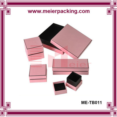 China CustomPink Paper Jewelry Box/Jewelry Set Box for Necklace, Earring, Ring, Bracelet  ME-TB011 supplier