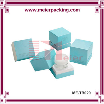 China Costom design cosmetic paper box/Sky blue elegent face cream packaging box  ME-TB029 supplier