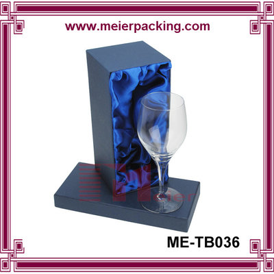 China Paper Gift Box for Goblet/Goblet Wine Packaging Paper Box/Black Cardboard Box with Satin ME-TB036 supplier