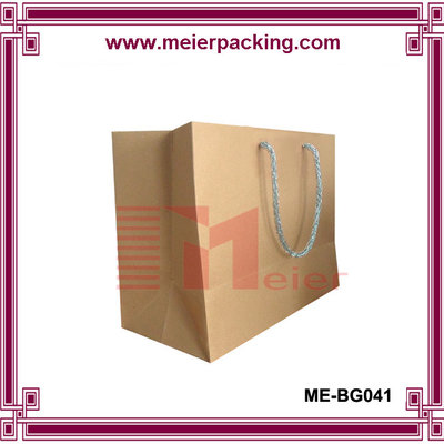 China Popular Gift Kraft Paper Bag/Recycle Printed Art Brown Kraft Shopping Paper Bag Shopping Paper Bag ME-BG041 supplier