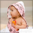 Animal Pattern Personalized Hooded Baby Towels , Toddler Hooded Towels AZO Free