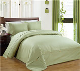 Sateen Stripe Duvet Cover Polyester Cotton Bedding Set 4pcs Solid Color