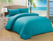 Sateen Stripe 2pcs Comforter Set Poly Cotton Solid Color Comforter and Duvet Cover
