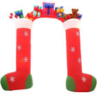 Factory price 0.5mm Nylon Oxford red color inflatable santa arch