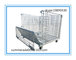 Collapsible wire mesh steel pallet basket container