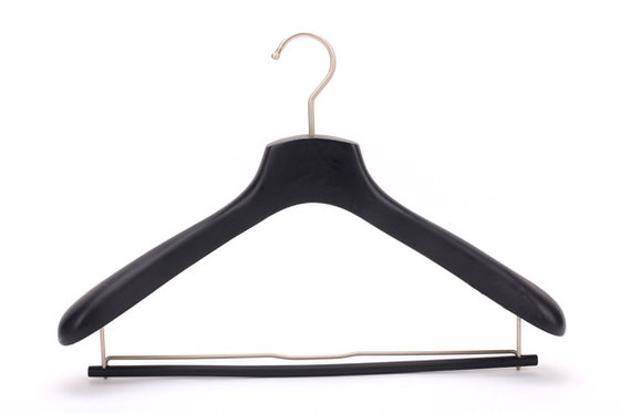 China Betterall Curved Contour Wood Suit Hanger with Locking Bar supplier