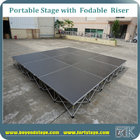 Non-slip mobile stage small event stage dj stage hot sale with aluminum foldable risers