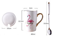Supplying from stock High Quality Ceramic Porcelain Flamingos Coffee Mugs Wholesales