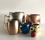 16oz Stainless Steel Moscow Mule Copper Plated Mug， Stainless Steel Moscow Mule Copper Mug with Handle