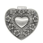 Luxyry Zinc Alloy Heart trinket box by nickel plating Co Velvet Lower for 21st birthday gifts