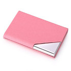 Pink Custom Business card holder wallet for gifts for girlsl,square business card holder