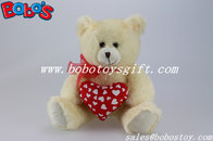 Personalized Valentines day Teddy Bear With Red Heart Pillow