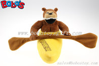 Brown Custom Made Stuffed Rowbear Animals With Orange Rowing
