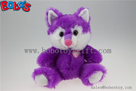 Cuddly Sitting Purple Plush Fox Animal as Children Toy for Festival
