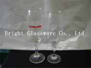 Clear glass champagne cup, wine goblet glass for party