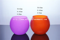 Beautiful colorful blown glass candle holder for decoration