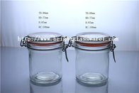 custom glass storage jar with lid, glass bottle wholesale