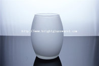 frosted glass candle holder, egg hurricane glass