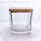 Square wooden/ bamboo lid of glass container