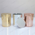 Hot sale 9oz copper candle jar with lid, electroplate candle container with plastic lid