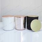 2016 Latest design matte silver candle container with rose gold lid