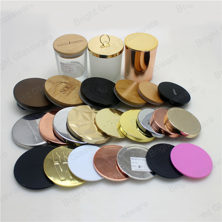 customized metal candle lids with logo