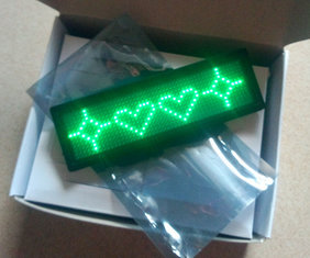 China Programmable Rechargeable 12x48MM Green Led Name Tag Advertising Price Promotional Tag supplier