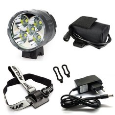 China 7000 Lms Super Bright Rechargeable 8800mAH 5 CREE T6 LED Bike Light Lamp supplier