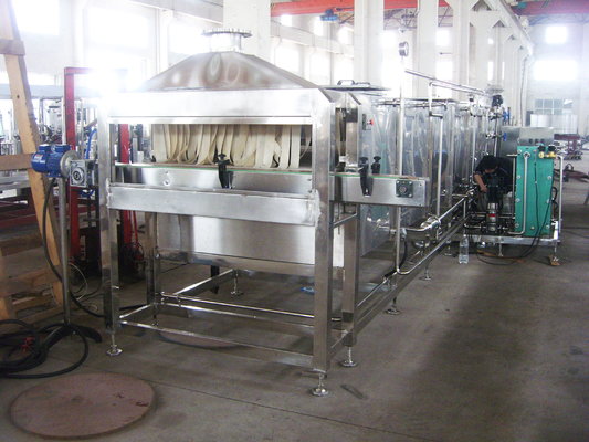 China Glass Pet Bottle Cans Tunnel Pasteurizer With Customized Length And Width supplier