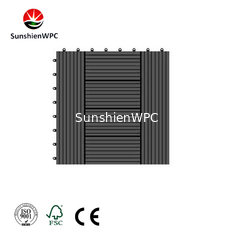 Sunshien WPC Wood Flooring Synthetic Teak Decking Composite Deck Outdoor 300x300mm for balcony
