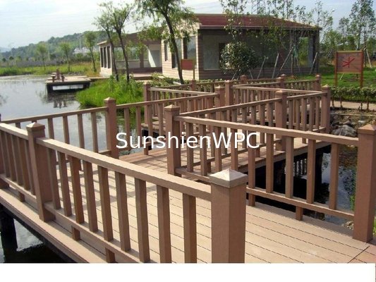Low cost Sunshien WPC plank road for outdoor park mountain with good quality beautiful