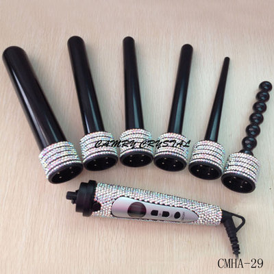 Swarovski Crystal 6 in 1 interchangeable curling wands-Hair Styling Tools