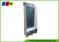 Retail Floor Standing Cardboard Peg Display With Metal Pegs For Bag HD067