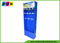 Blue Color Retail Corrugated Floor Displays , 12 Inch Pegs Cardboard Store Display For Summer Toys HD027