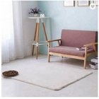 Gray/White Soft fluffy Rabbit Faux Fur rug for Bedroom Living Kids Room