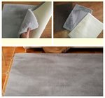 Warm winter very soft high quality fur gray color faux rabbit hair carpet area rug for home living room kids room